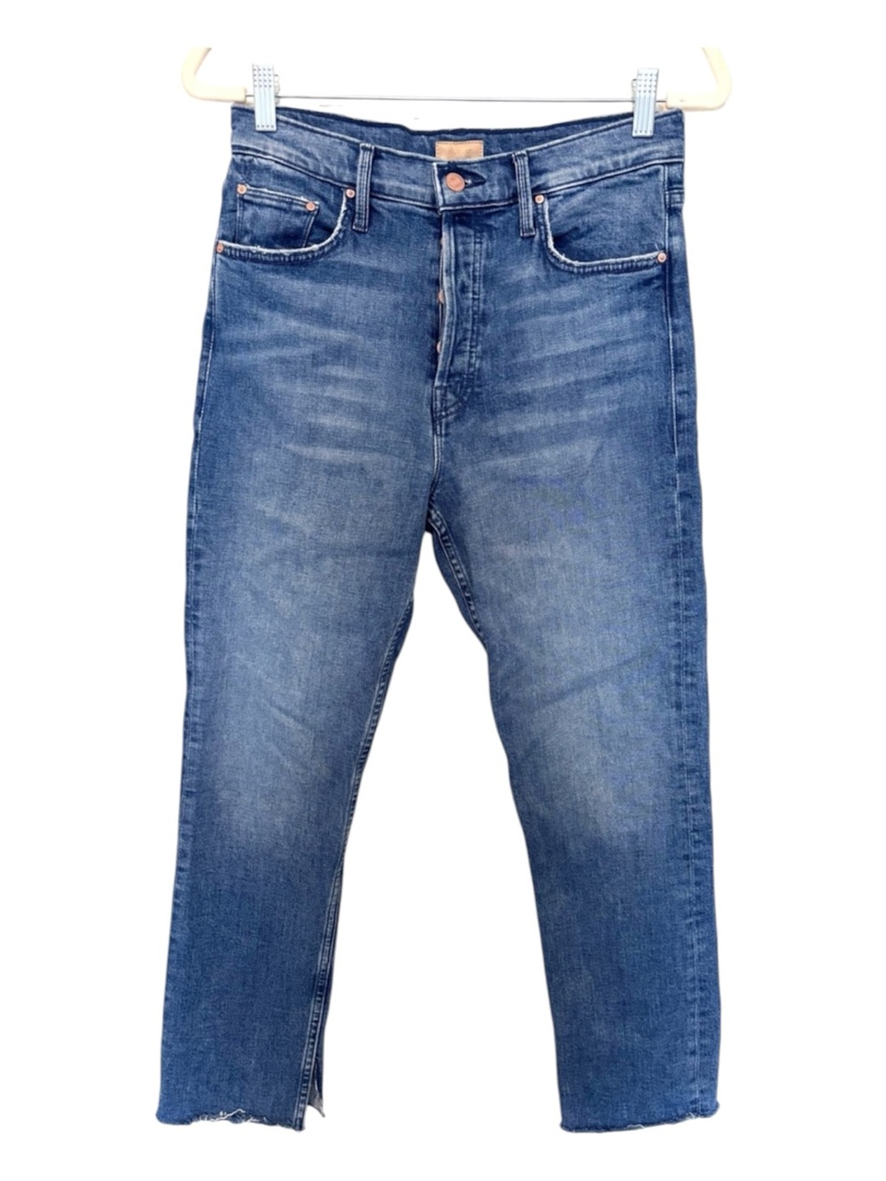 Mother The Tomcat Ankle Fray From Out Of Town Blue Jeans Women’s 29 Indie